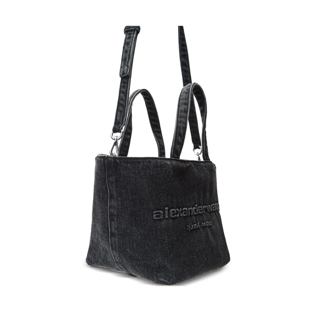 alexander wang Donkergrijze Denim Tote Tas Gray Dames