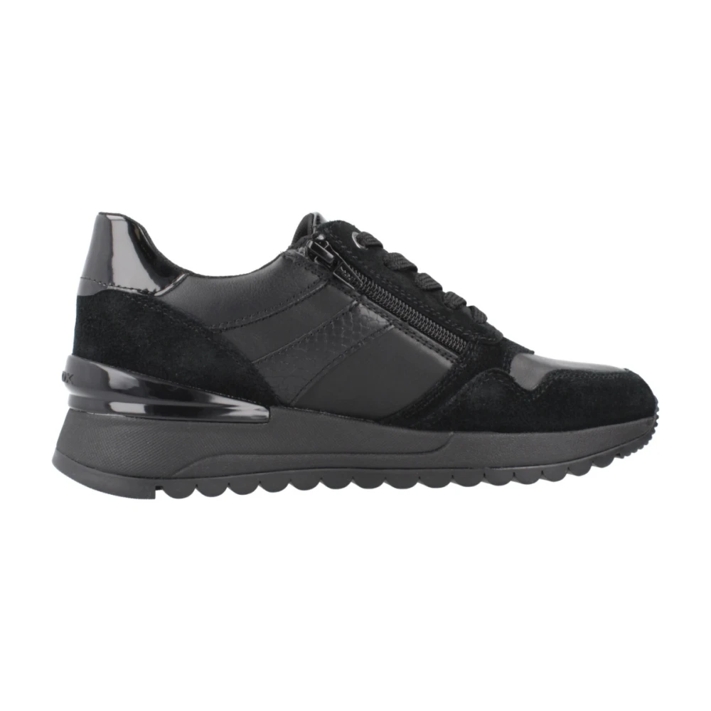Geox Stijlvolle Sneakers voor dagelijks gebruik Dames Schoenen Zwart