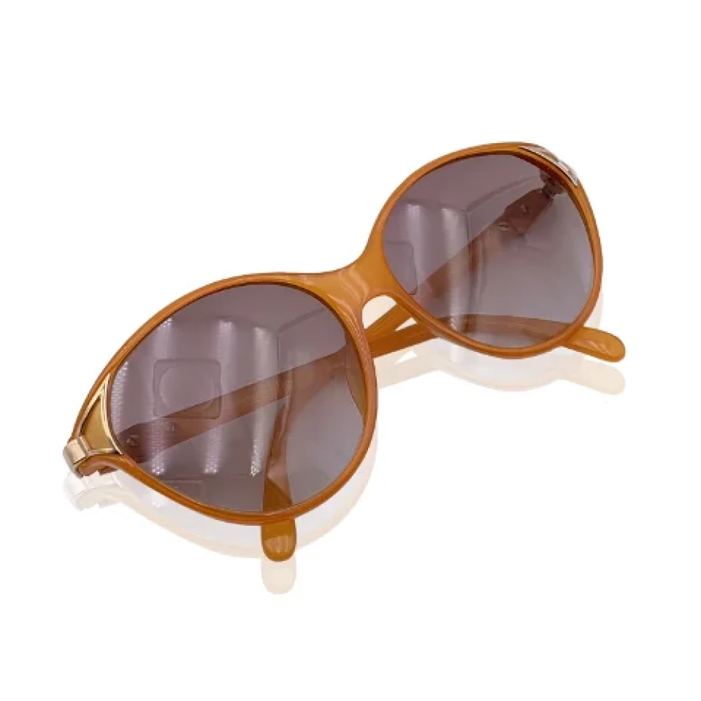 Dior Vintage Pre-owned Acetate sunglasses Orange Dames