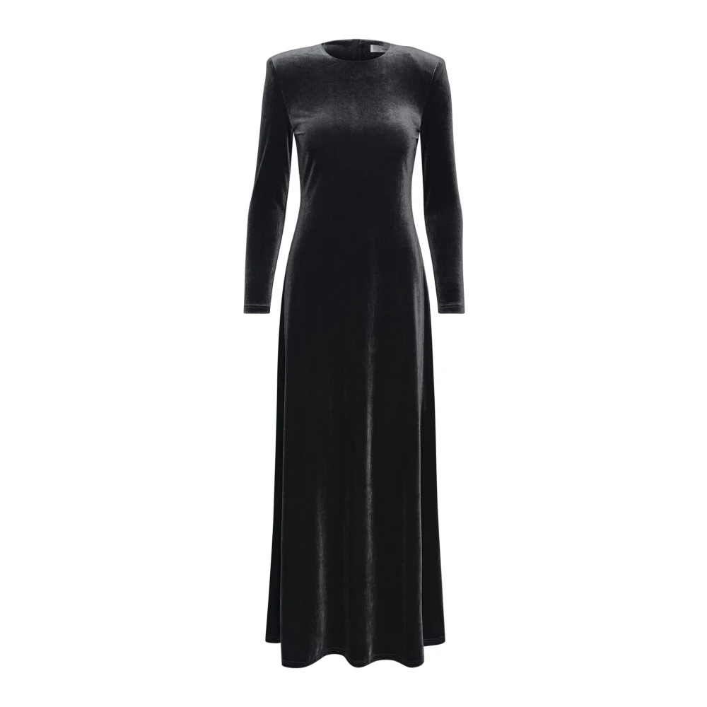 InWear Elegante Lange Zwarte Jurk Black Dames