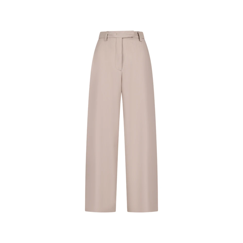 Thelatest Women's Beige Dina Short Length T0162 - Wide Trousers - Xs - Trousers