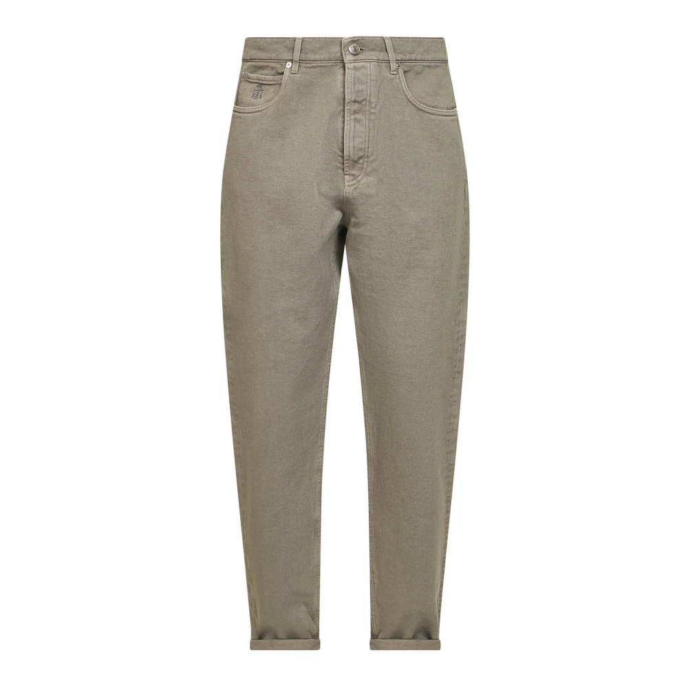 Brunello Cucinelli Men's Beige Iconic Fit Jeans