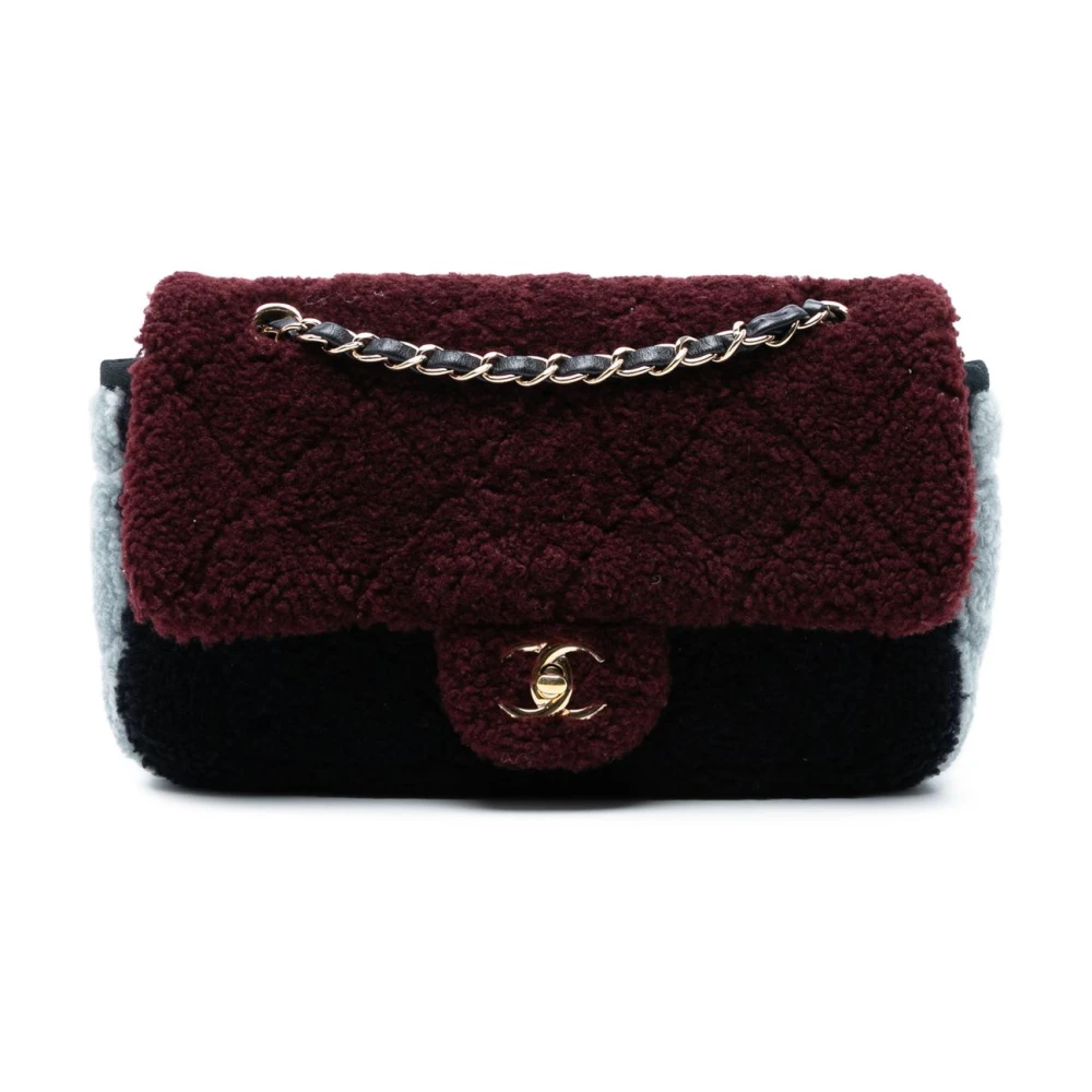 Chanel Vintage Women's Red Pre-Owned Chain Detail Shoulder Bag