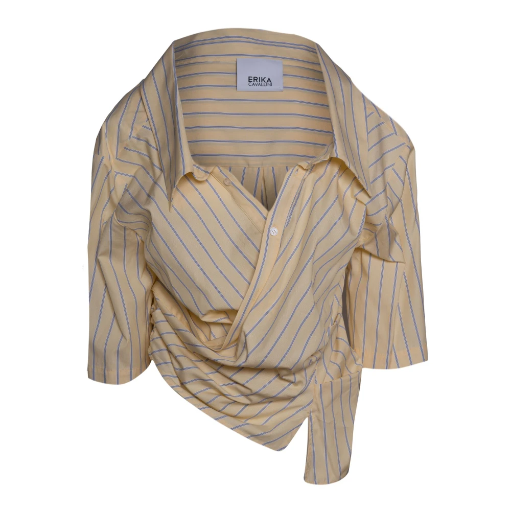 Erika Cavallini Beige Shirts, Female, S, Crop Shirt