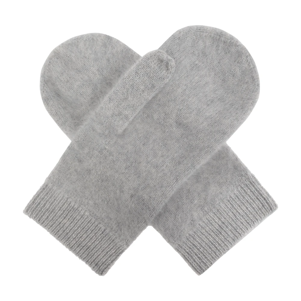 Lisa Yang Handschoenen Geborstelde Wanten Gray Dames
