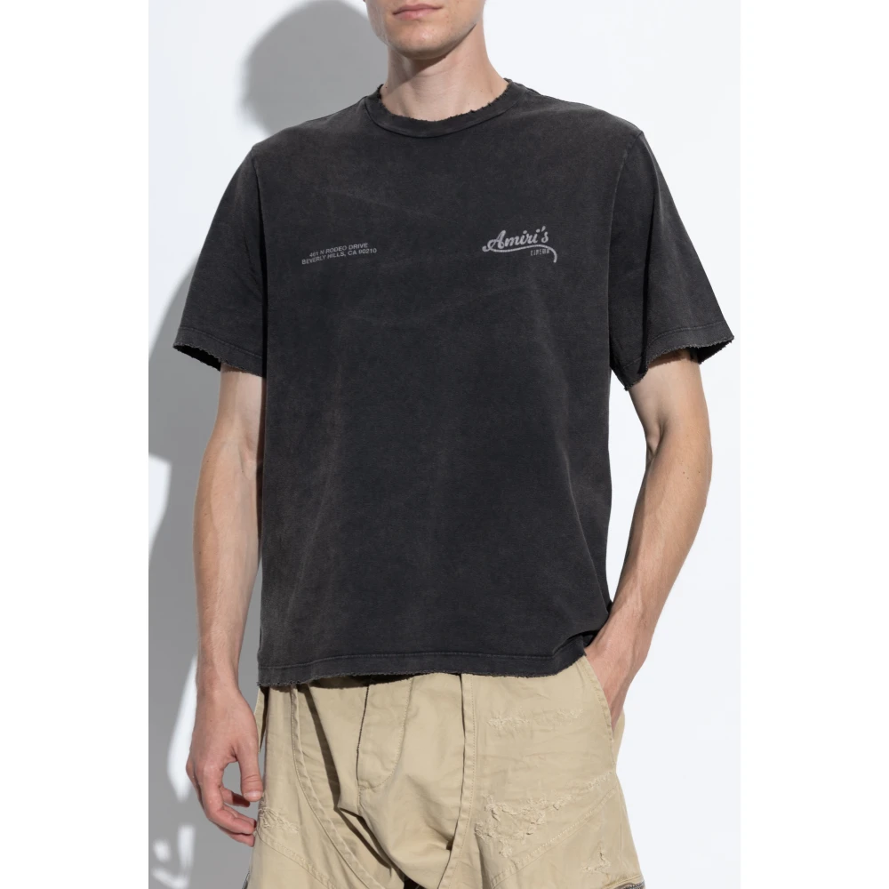 Amiri Bedrukt T-shirt Gray Heren