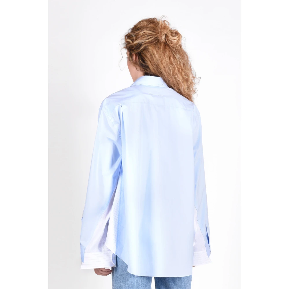 MM6 Maison Margiela Katoenen Overhemden Blue Dames