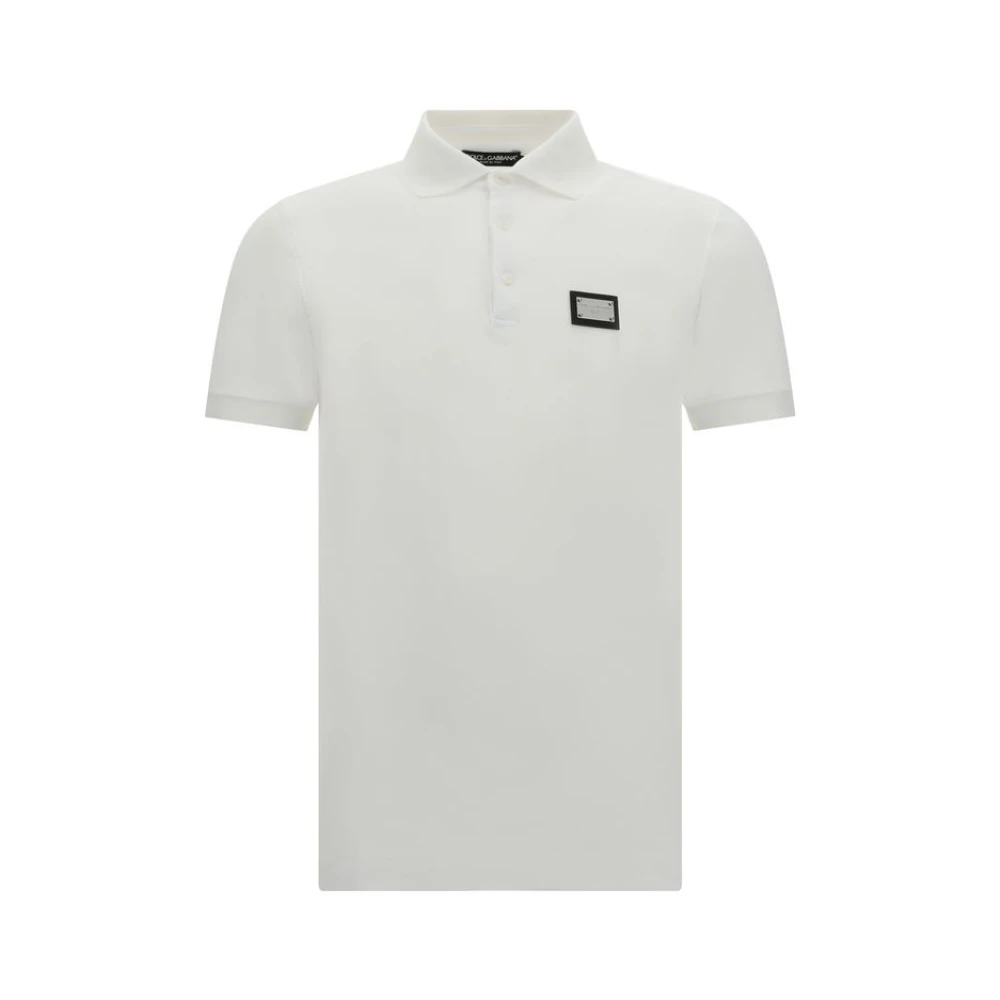 Dolce & Gabbana Uomo Bianco - Cotton Polo Shirt - Tops - M