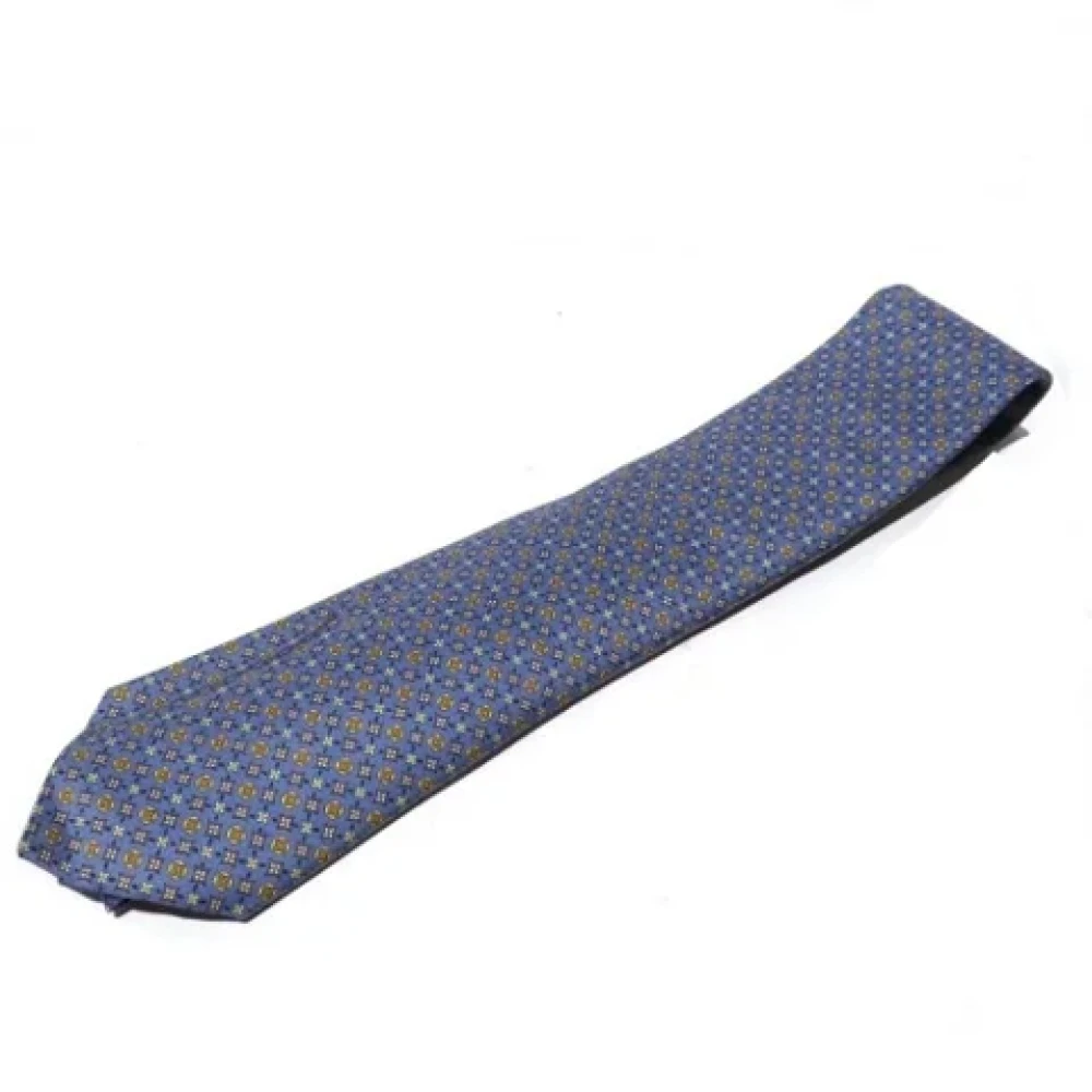 Louis Vuitton Vintage Pre-owned Silk scarves Blue Heren