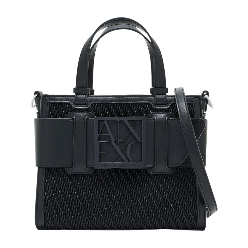 Armani Exchange , Shopping Bags, Female, Black, One Size, Shopper Bag