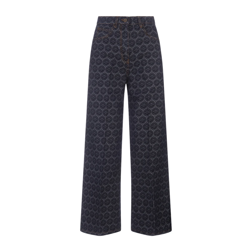 ETRO Wijde Pijp Blauwe Denim Jeans Blue Dames