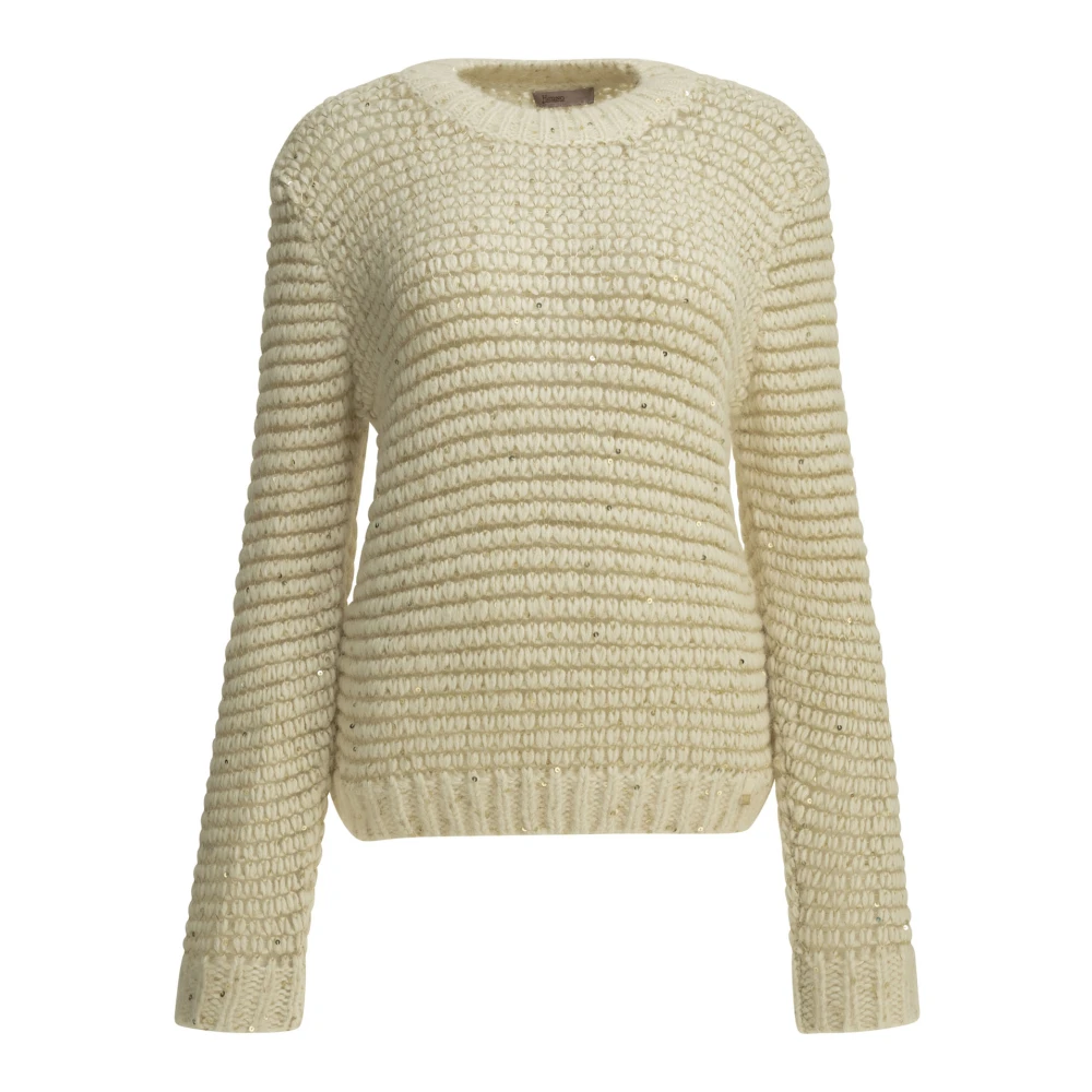 HERNO RESORT | Maglione Resort in misto alpaca e lurex bianco | Donna | S - Immagine 3