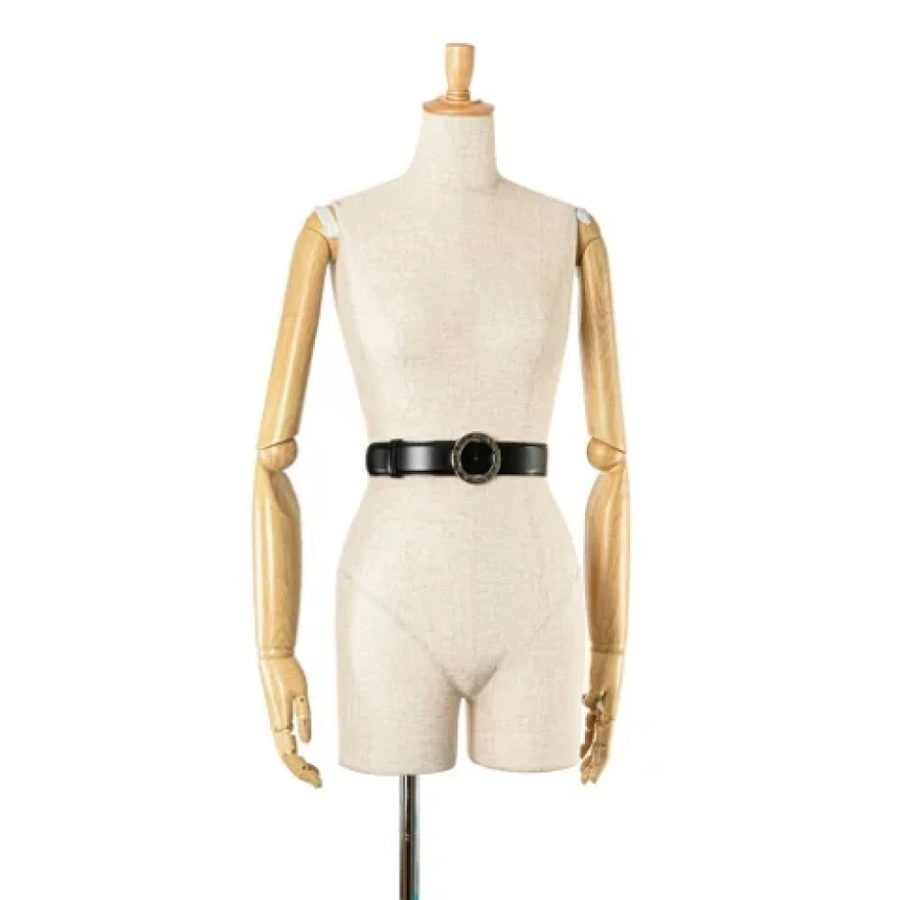 Bvlgari Vintage Pre-owned Leather belts Black Heren