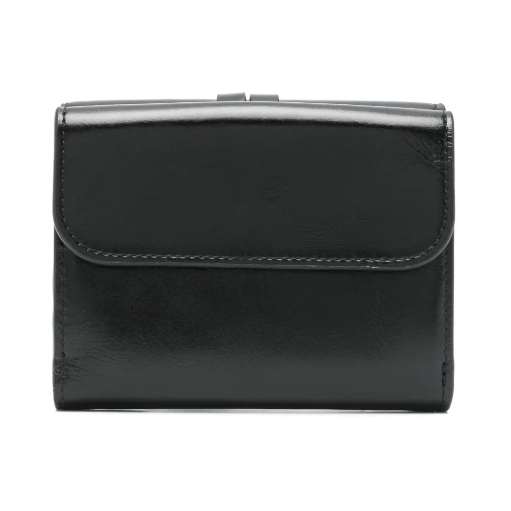 Chloé Zwarte Kant Trifold Portemonnee Black Dames