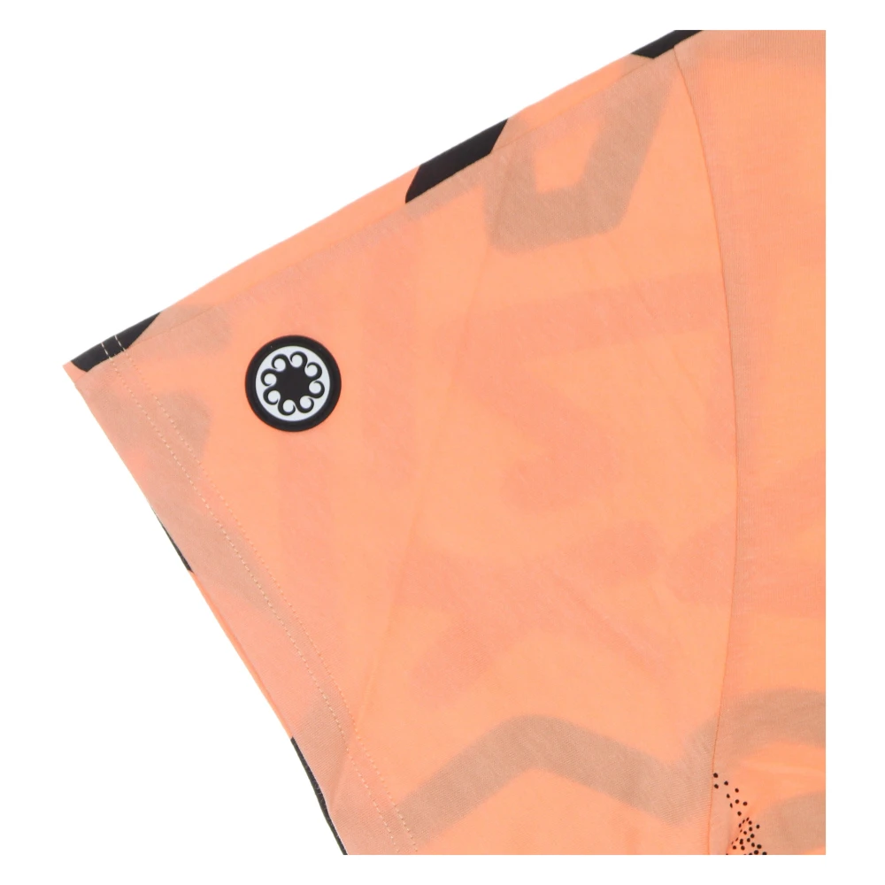 Octopus Tentakels Logo Tee Korte Mouw Katoen Orange Heren