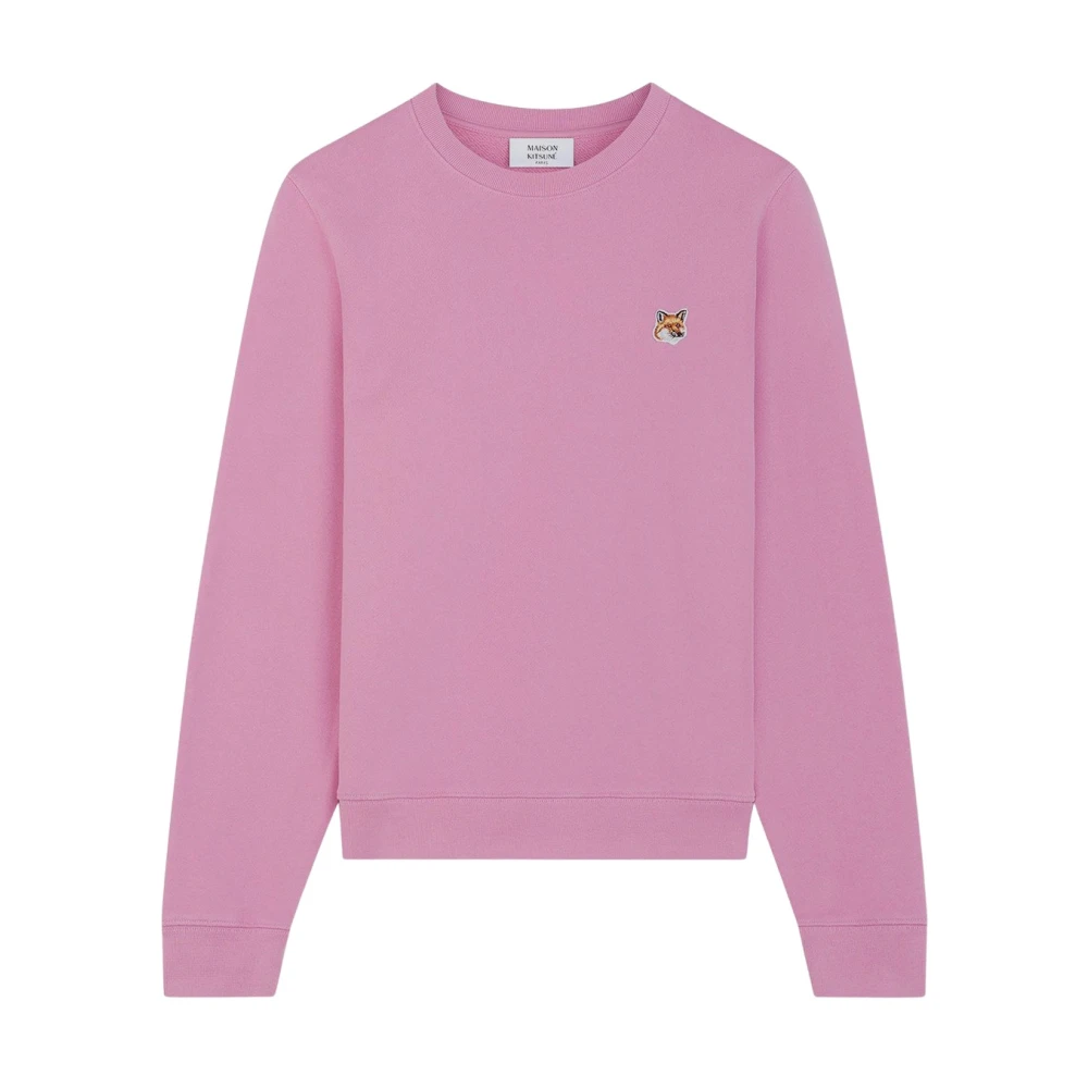 Maison Kitsuné Vos Katoenen Sweatshirt Pink Dames