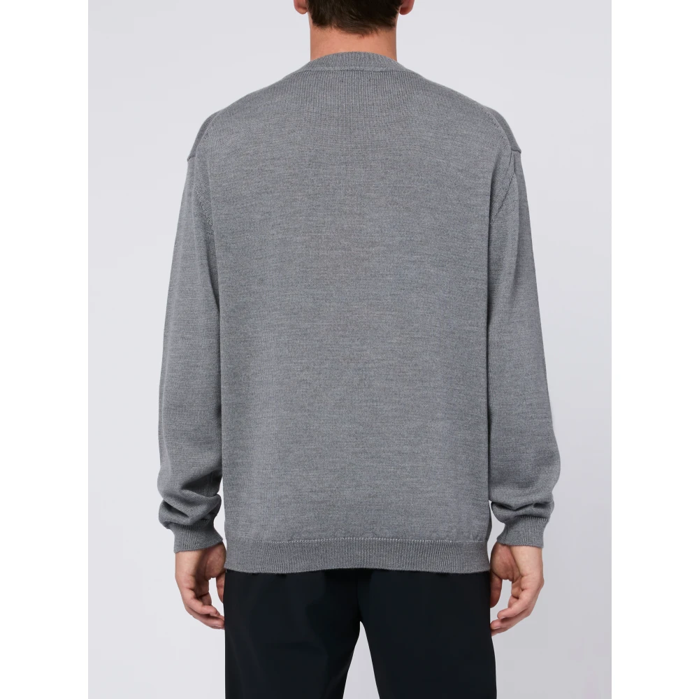 Daniele Fiesoli Grijze Merino Cashmere Sweater Aw24 Gray Heren