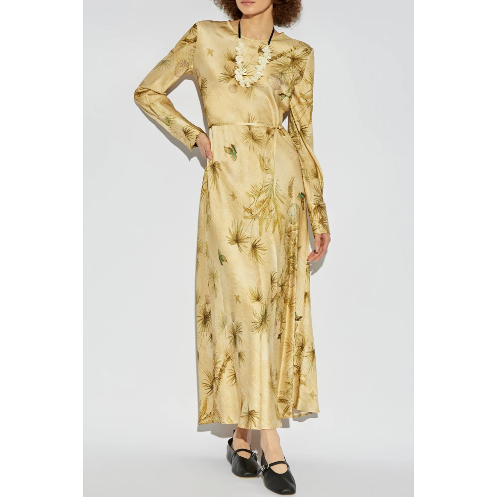Forte Jurk met print Beige Dames