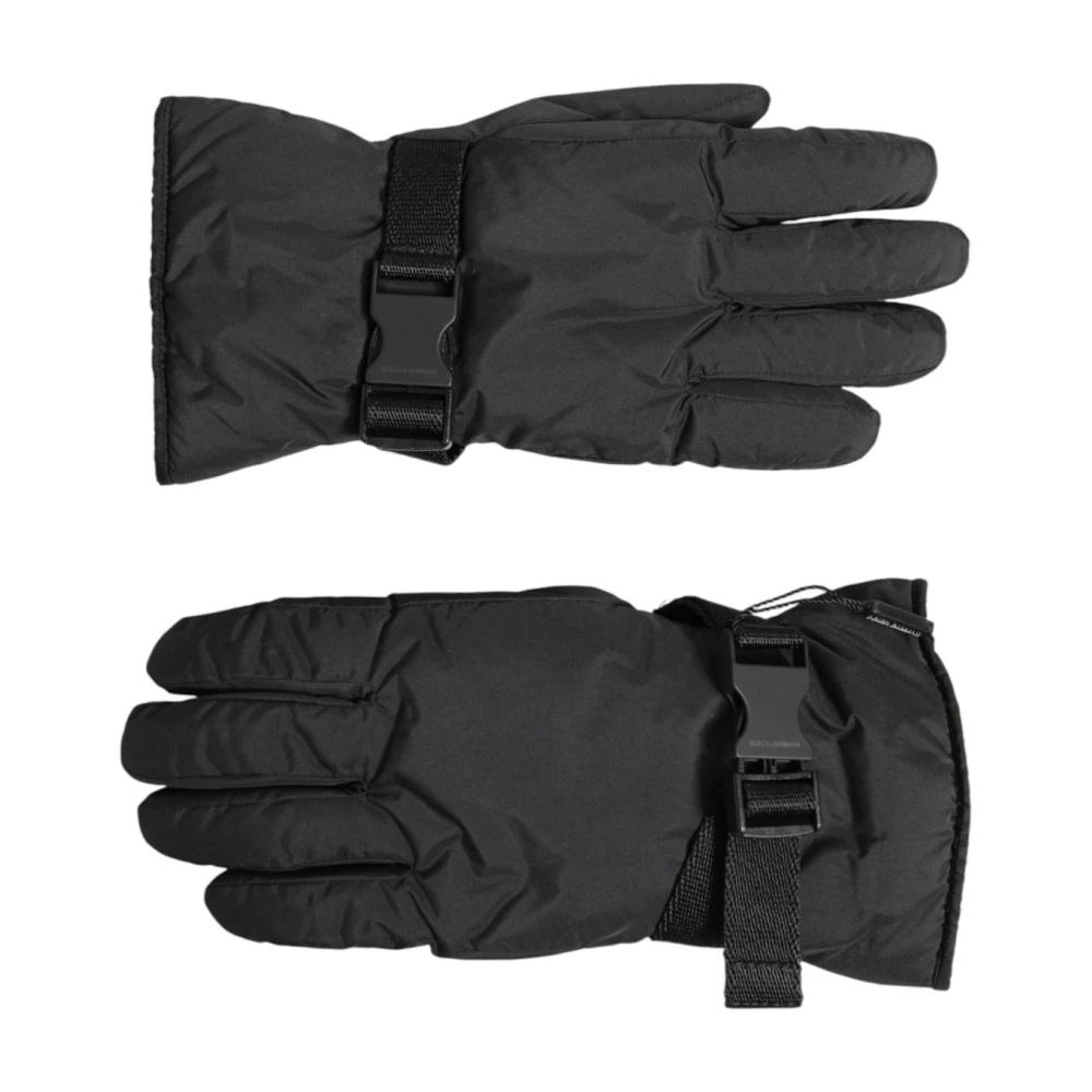 Dolce & Gabbana Men's Black Windproof Ski Winter Warm Non-Slip Gloves
