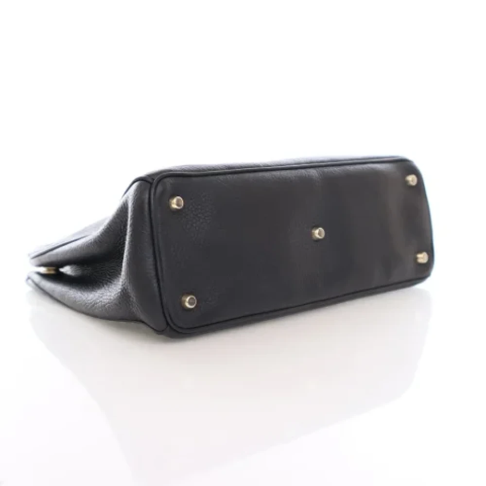 Dior Vintage Pre-owned Leather handbags Black Dames