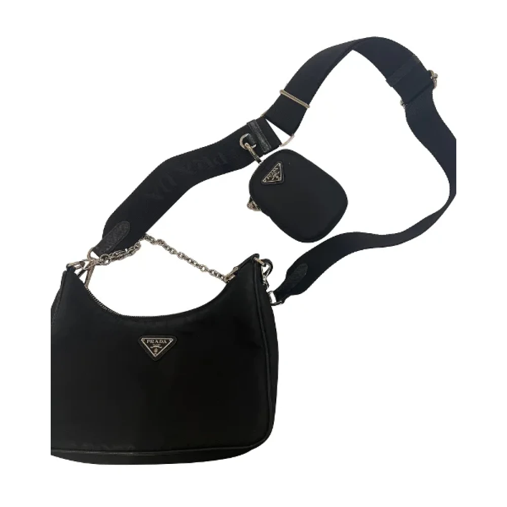 Prada Vintage Pre-owned Nylon prada-bags Black Dames