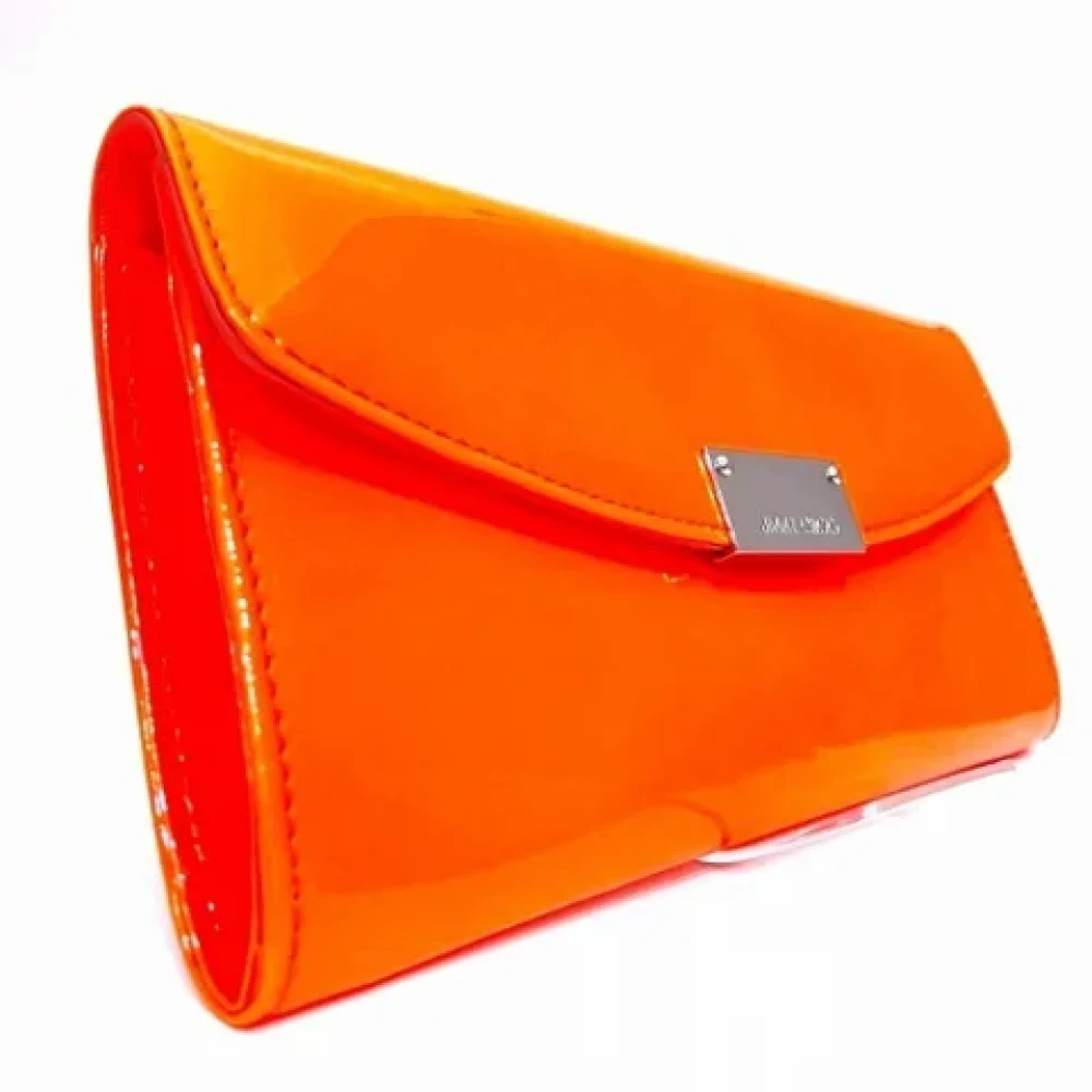 Jimmy Choo Pre-owned Leather wallets Orange Dames