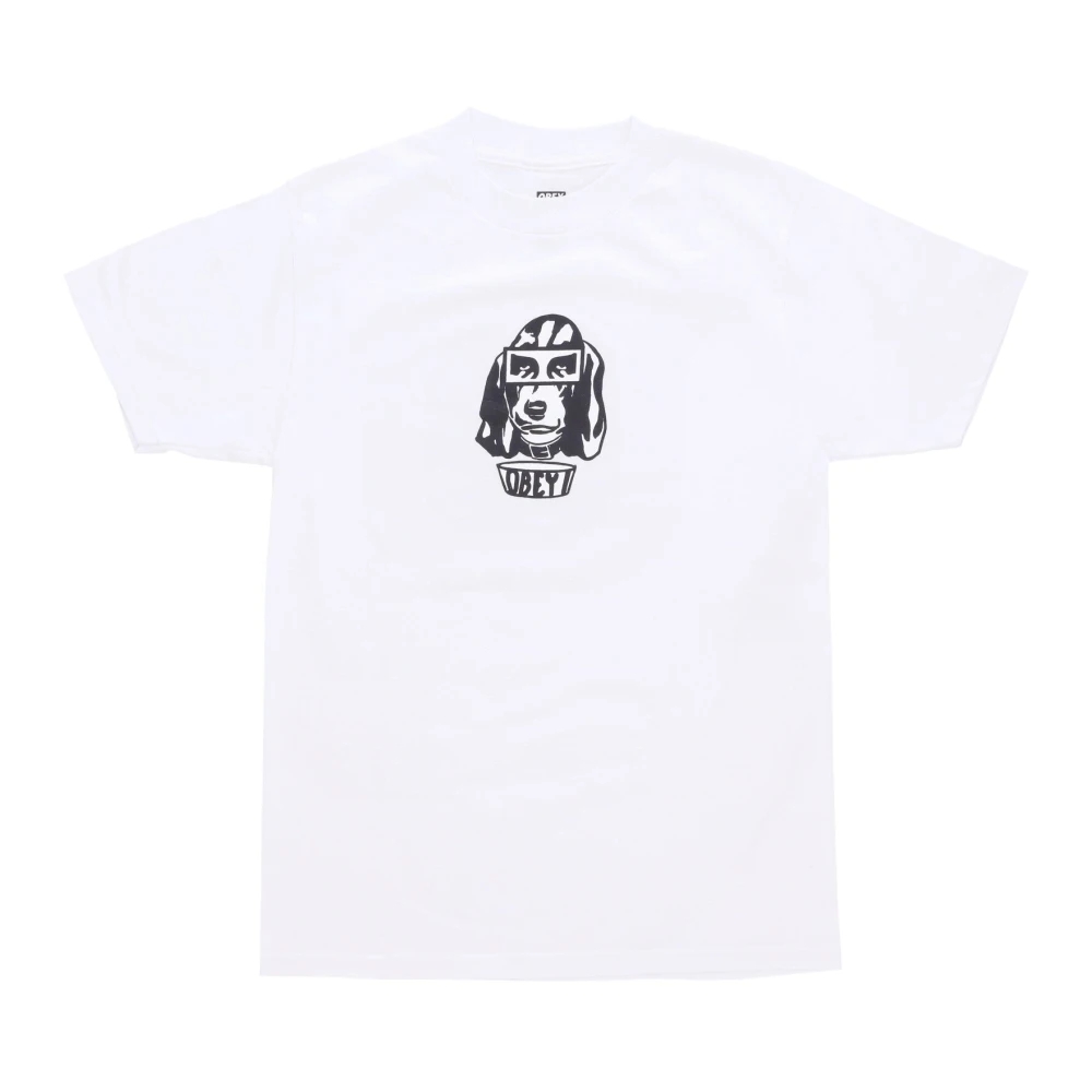 Obey Klassieke Witte Tee Korte Mouw Katoen White Heren