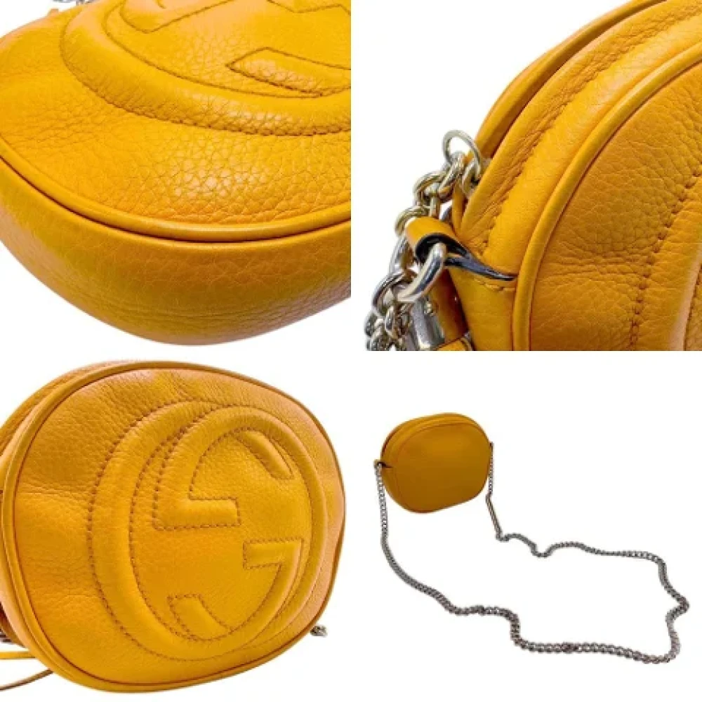 Gucci Vintage Pre-owned Leather shoulder-bags Orange Dames