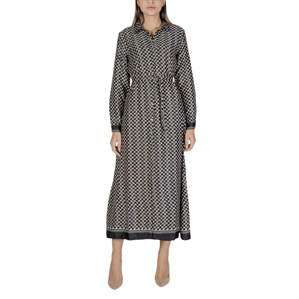 Only Gerecycled Polyester Zwarte Jurk Herfst Winter Collectie Black Dames