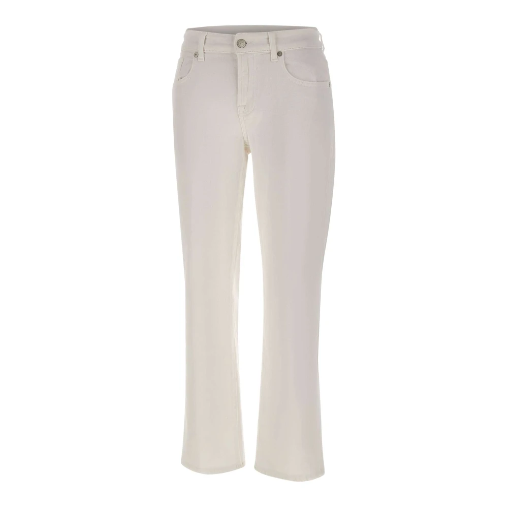 7 For All Mankind White Calie Straight Ankle - Female - Straight Fit Jeans - W30 - Jeans