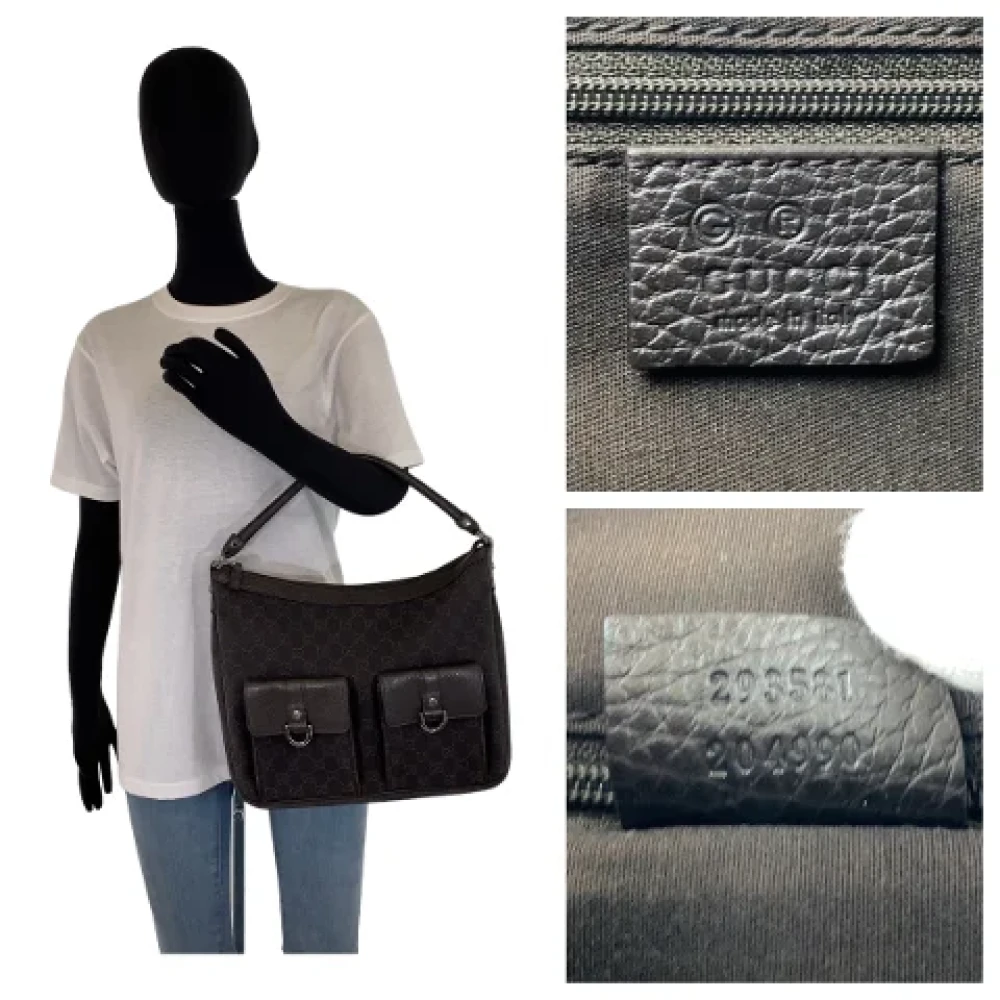 Gucci Vintage Pre-owned Canvas handbags Brown Dames