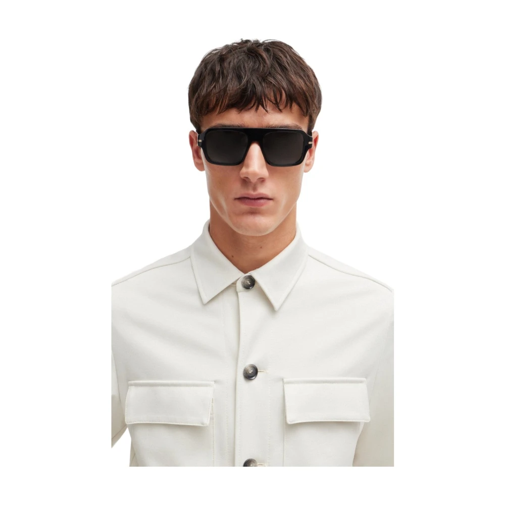 Hugo Boss Stretch Jersey Overshirt in Wit White Heren