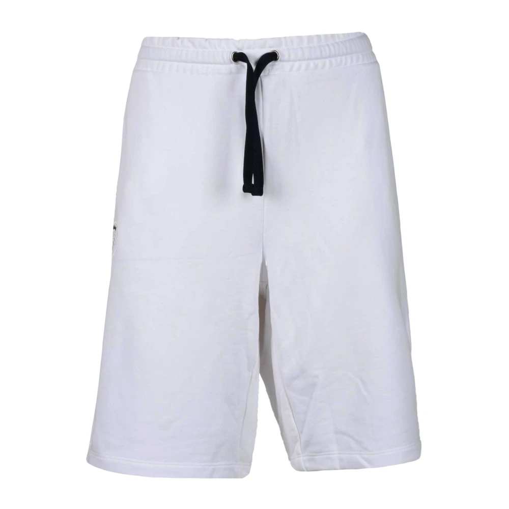 Blauer Katoenmix Bermuda Shorts White Heren