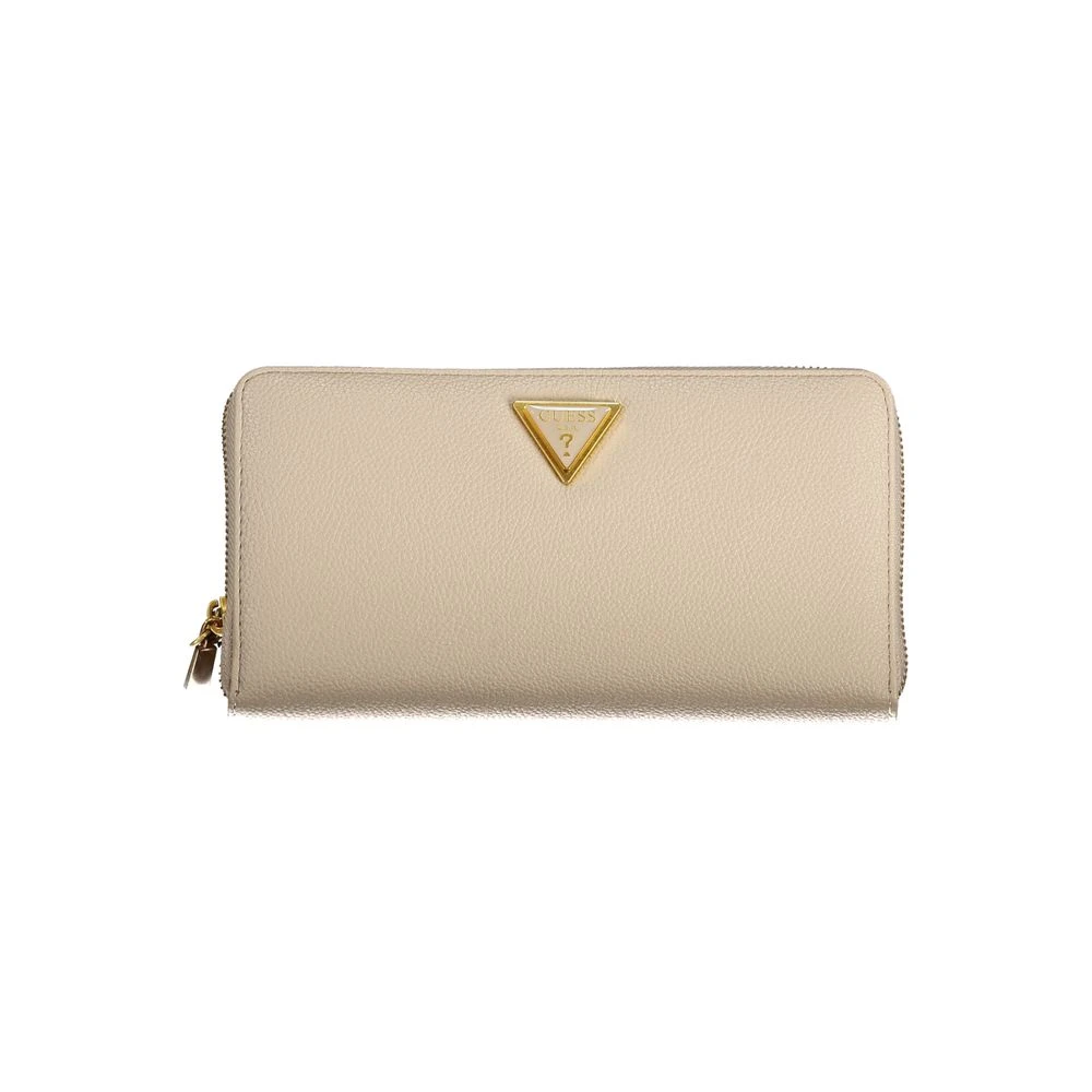 Guess Beige Portemonnee met Rits en Logo Beige Unisex