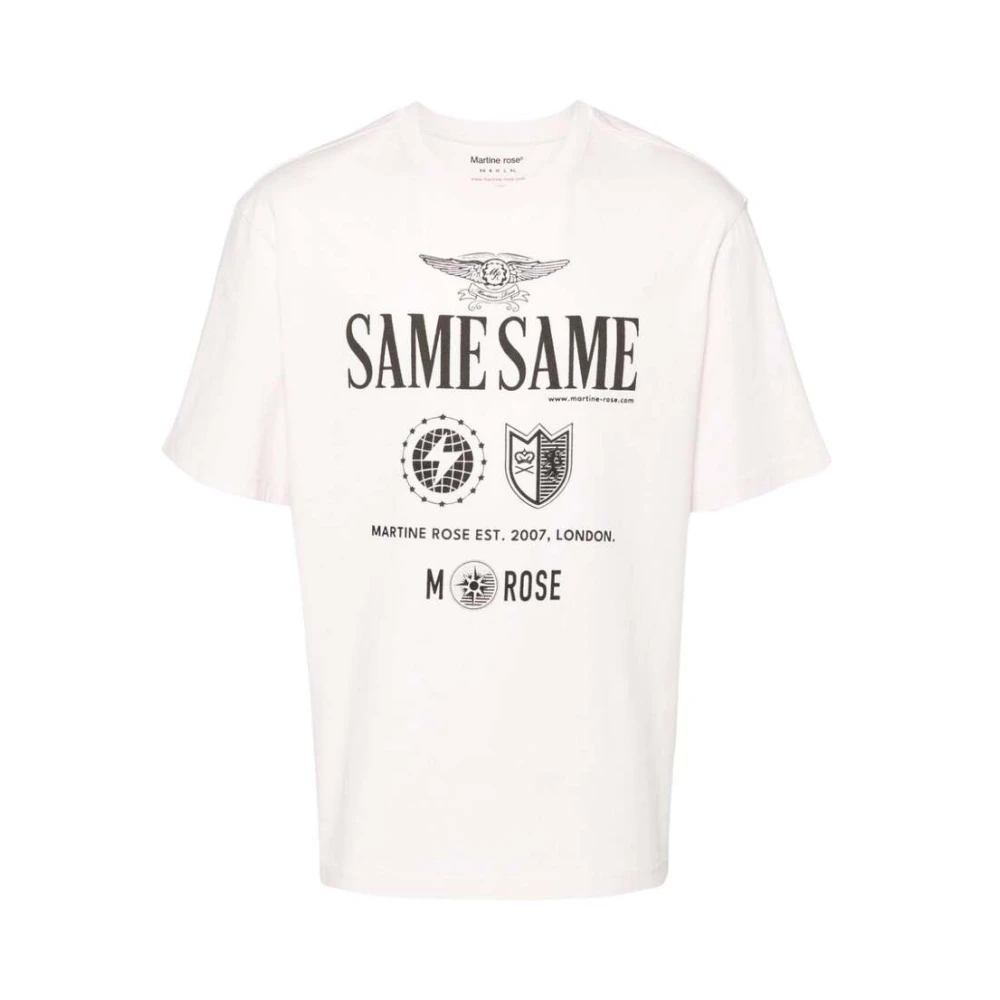 Martine Rose Grafische Print Crew Neck T-shirt Pink Heren
