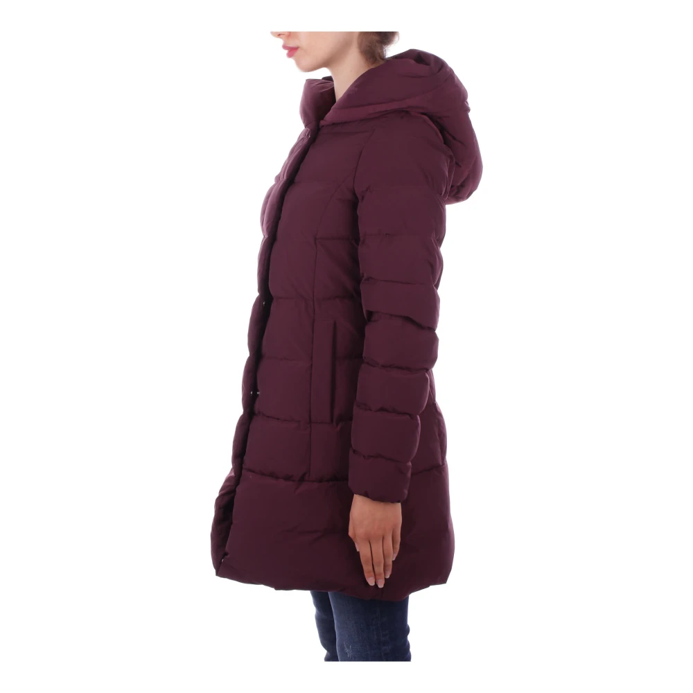 Woolrich Gewatteerde jas met capuchon en ritssluiting Purple Dames