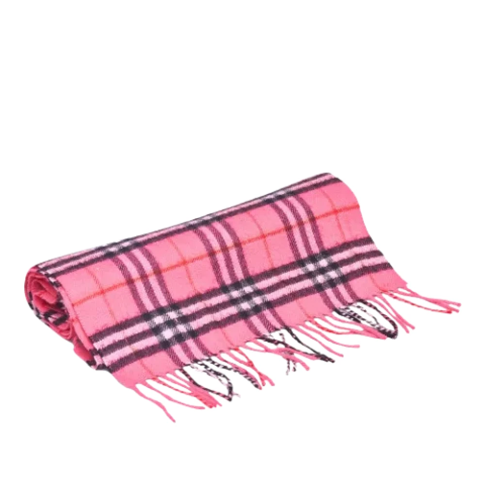 Burberry Vintage Pre-owned Wool scarves Pink Dames