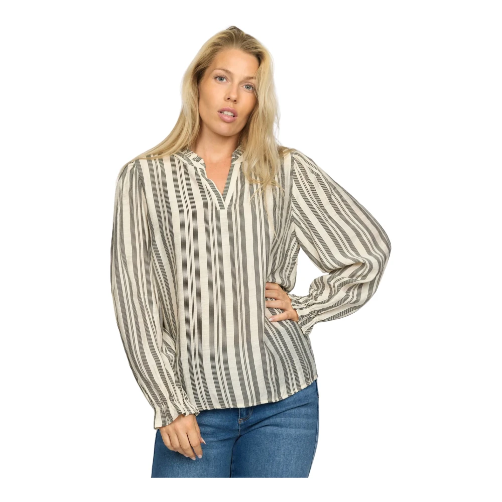 2-Biz Gestreepte Blouse Ivette.Ea24 Multicolor Dames