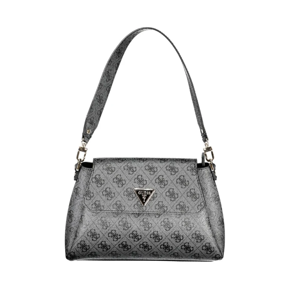 Guess Zwarte Polyethyleen Schoudertas Sora Black Dames