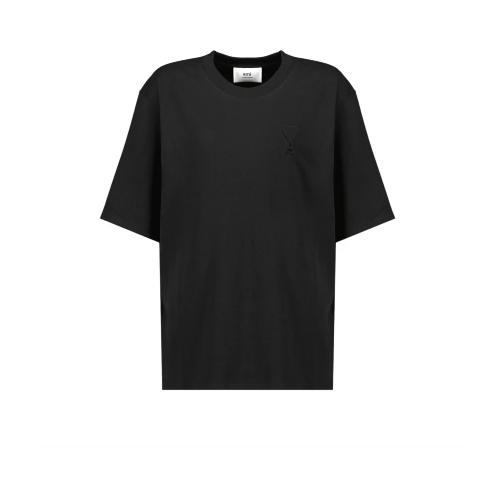 Ami Paris Men's Black T-Shirts, L, Adc Tee