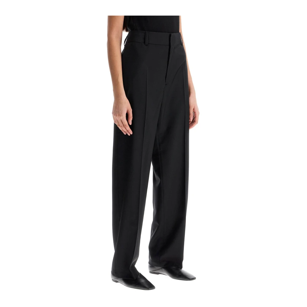 Filippa K Elegante Wollen Broek Regular Fit Black Dames