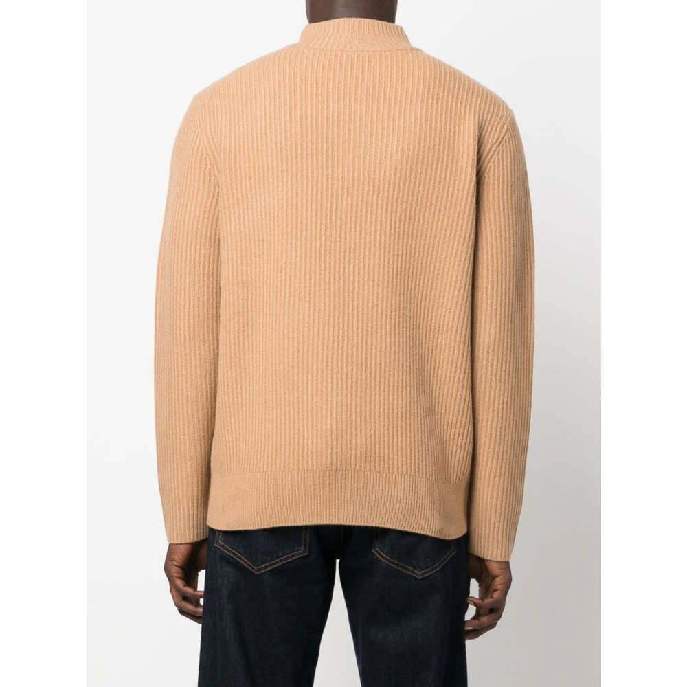A.p.c. Merino Wol Half-Zip Gebreide Kleding Beige Heren