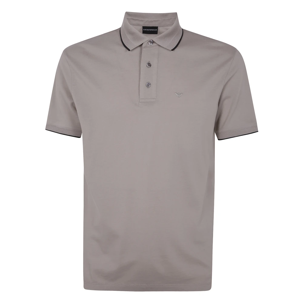 Emporio Armani Klassieke Polo Shirt voor Mannen Gray Heren