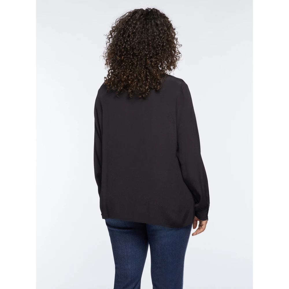 Fiorella Rubino Viscose Origami Blouse Black Dames