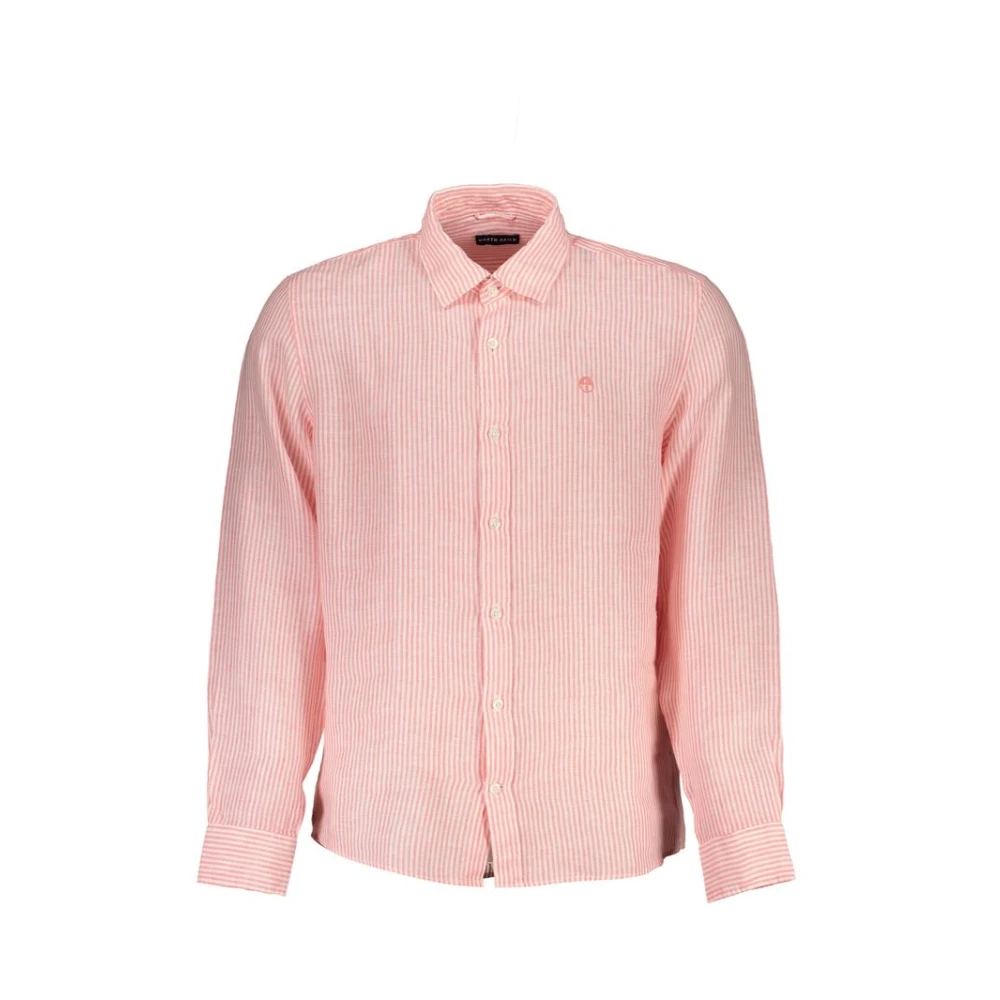 North Sails Rosa Linen Shirt - Male - Casual Shirts - Pink - M - Shirts