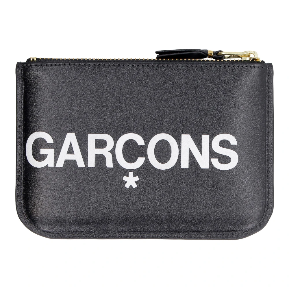 Comme des Garçons Leren Logo Detail Pouch Black Dames