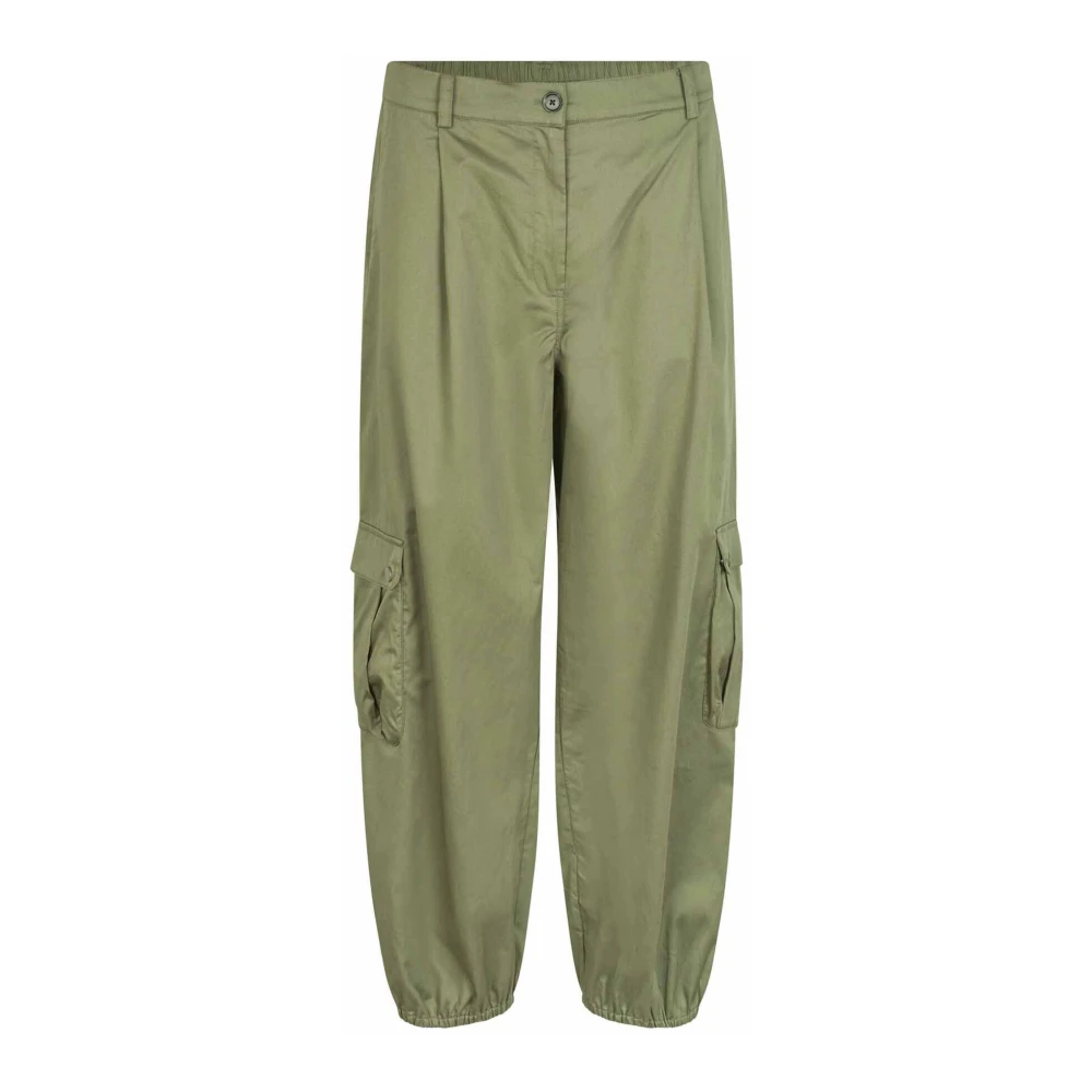 Masai Utility-geïnspireerde groene katoenen broek Green Dames