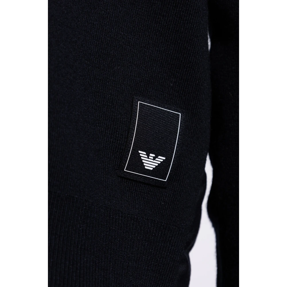 Emporio Armani Vest met gewatteerde voorkant Blue Heren