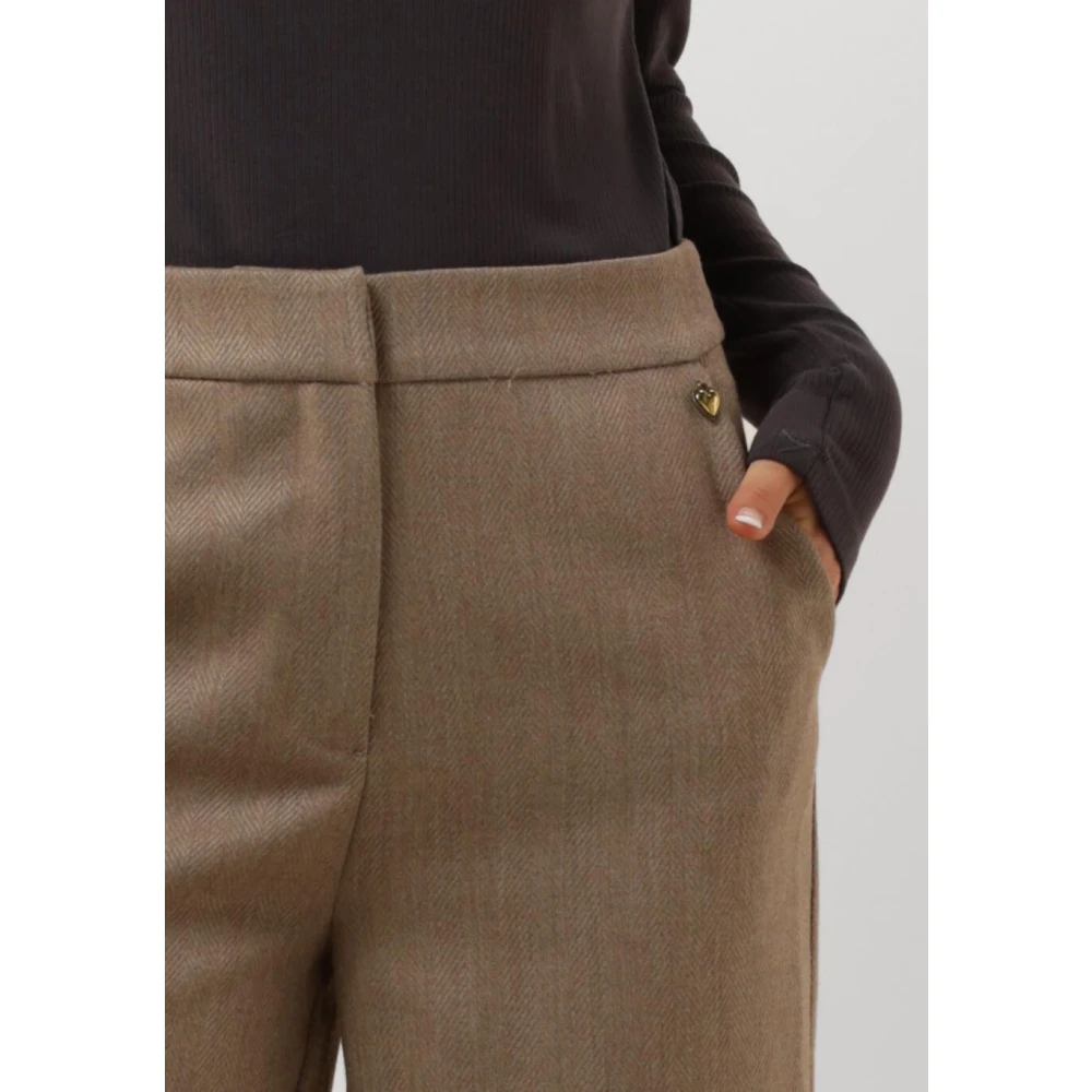 Harper & Yve Wijde Broek Dames Bruin Brown Dames