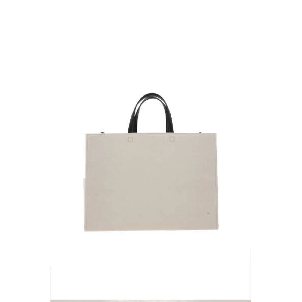 Givenchy Beige Canvas Tote Bag met Logo Print Beige Dames